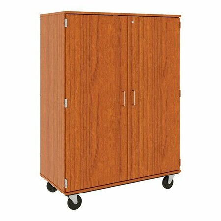 I.D. SYSTEMS 67'' Tall Medium Cherry Mobile Storage Cabinet with 36 3 1/2'' Trays 80275F67003 538275F67003